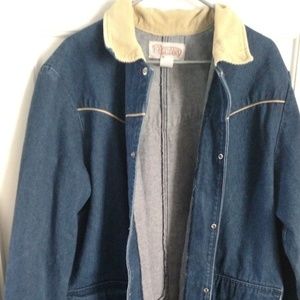 Vintage Tex Tan Denim Duster Trench Coat Jacket
